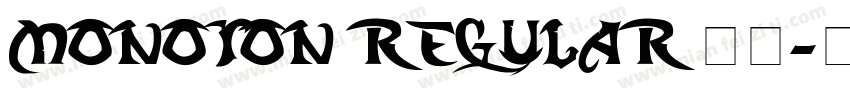 MONOTON REGULAR 字体字体转换